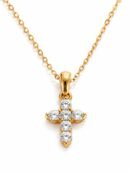 Luna Cross Pendant Necklace – 18K Gold Plated Anti-Tarnish Necklace